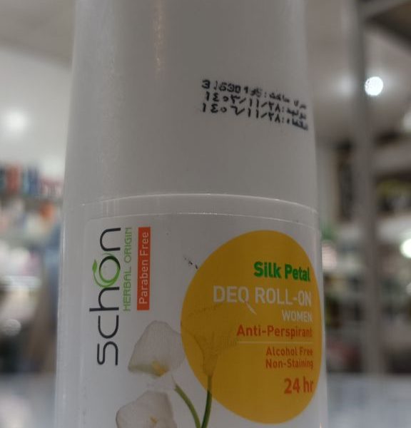 مام ضد تعریق زنانه شاین Silk Petal – 24 ساعته، فاقد الکل، بدون لک (schon)