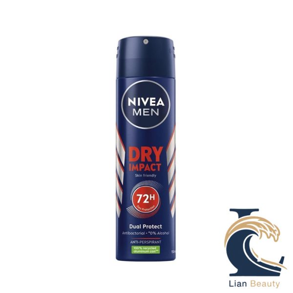 اسپری ضدتعریق مردانه نیوآ مدل Dry Impact حجم ۱۵۰ میل