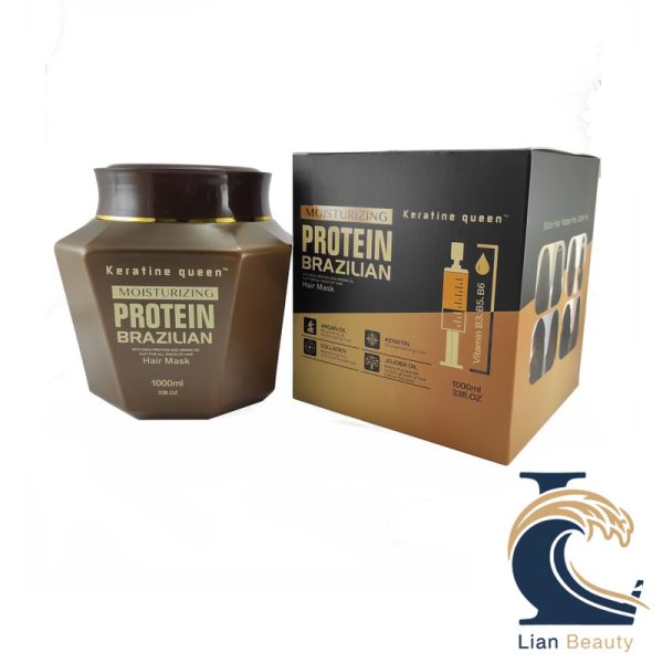 ماسک موی کراتینه کوئین مدل Moisturizing Protein Brazilian حجم ۱۰۰۰ میل
