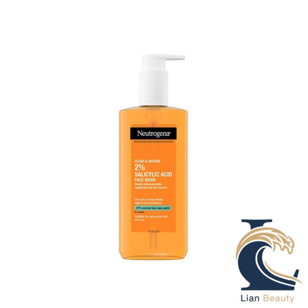 ژل شست‌وشوی صورت نوتروژینا Neutrogena Clear & Defend 2% Salicylic Acid Face Wash