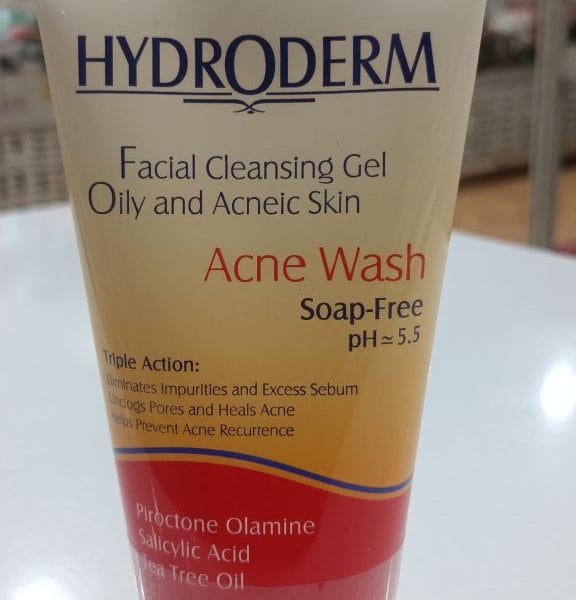 ژل شستشوی صورت هیدرودرم پوست چرب و جوش‌دار | Hydroderm