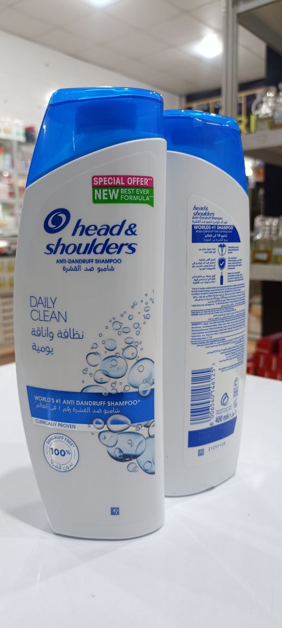 head-shoulders-daily-clean-anti-dandruff-shampoo-400ml-original | شامپو ضد شوره هد اند شولدرز اصل لیاناستور شامپو ضد شوره Daily Clean | S.h.o.u.l.d.e.r.s 400ml – (اصل) - Image 1