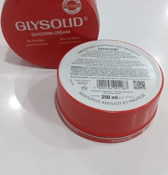 کرم قرمز ترمیم‌کننده قوی پوست خشک 250میل g.l.y.s.o.l.i.d