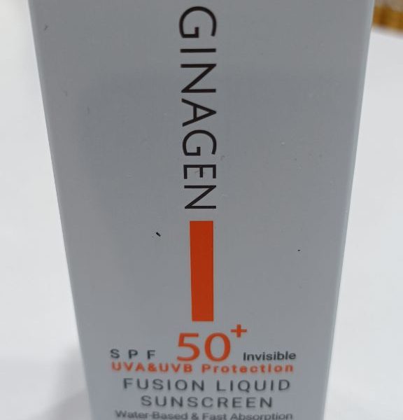 خرید ضد آفتاب ژیناژن پوست چرب و مختلط SPF 50+ | Ginagen Fusion Liquid Sunscreen | محصول اصل از فروشگاه لیان‌استور