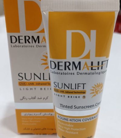 خرید کرم ضد آفتاب درمالیفت رنگی SPF 50+ | محصول اصل | LianStore
